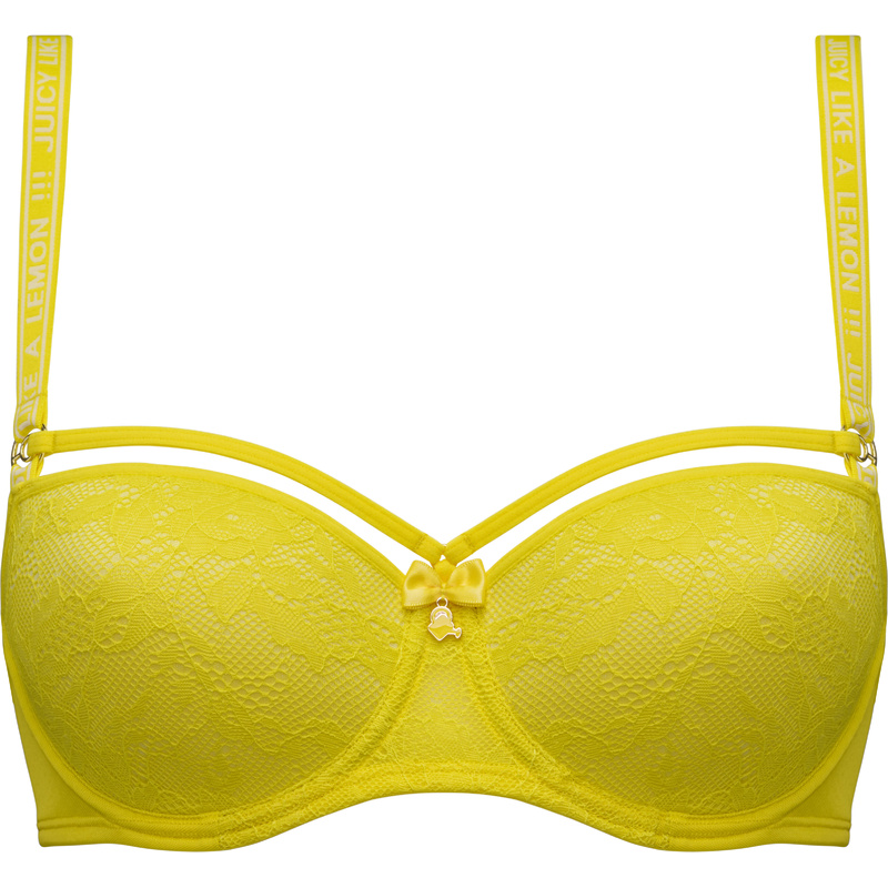 Voorgevormde Balconnet Met Beugel in het Citrus yellow lace