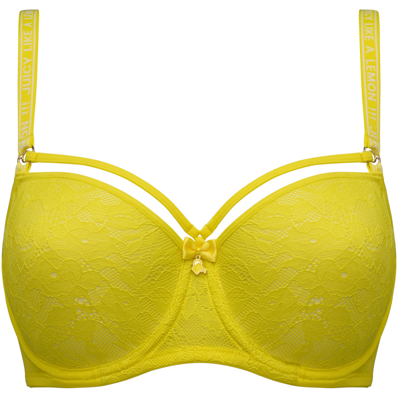 Voorgevormde Balconnet Met Beugel in het Citrus yellow lace