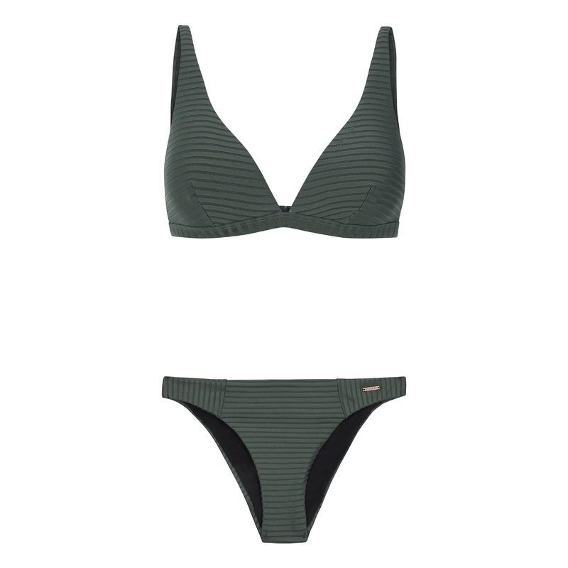 Triangel Bikini Set en Huntergreen