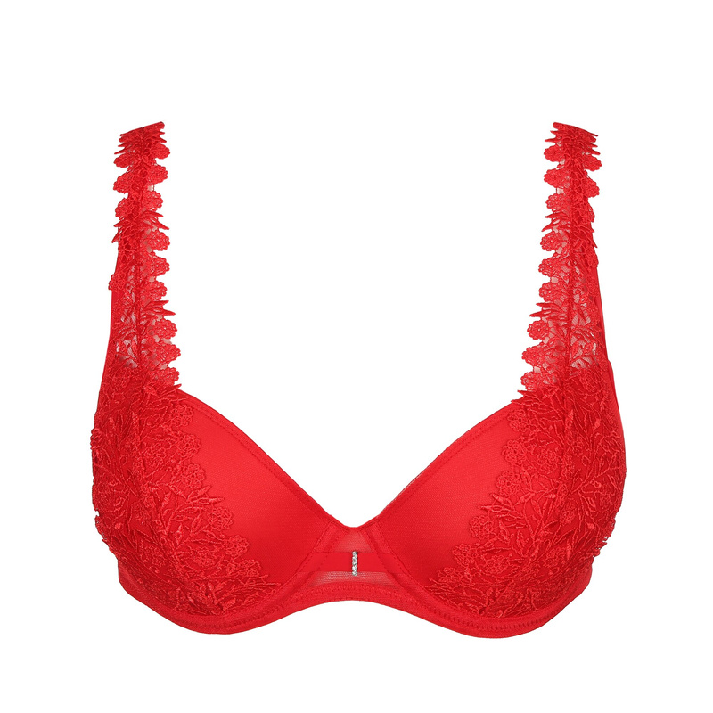 Voorgevormde Bh Diepe Décolleté en Rouge