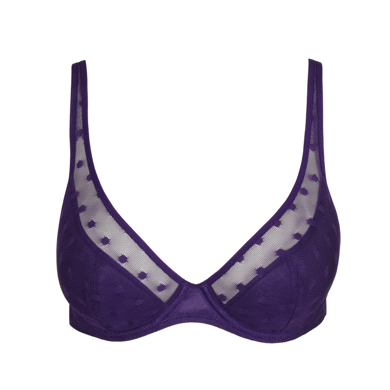 Plunge Bh Halve Mousse Cups in het Majestic purple