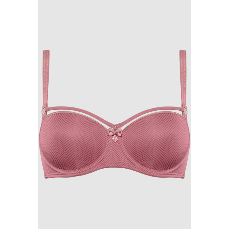 Voorgevormde Balconette Bh in het Rose and gold pink