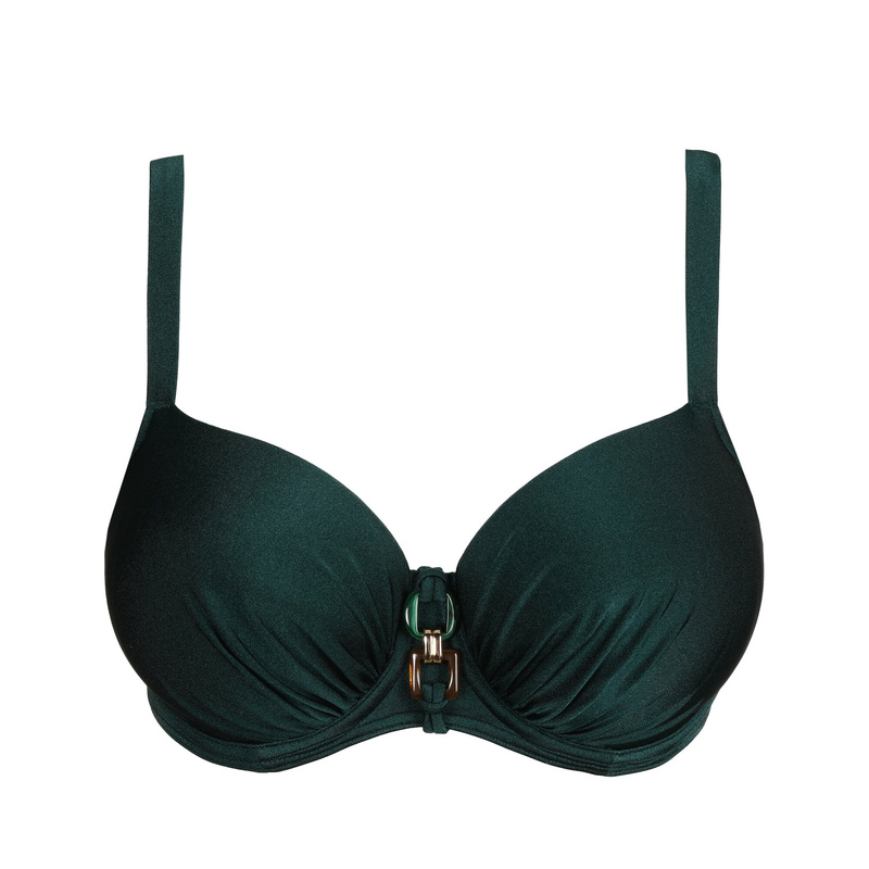 Voorgevormde Balconette Bikinitop in het Jewel green