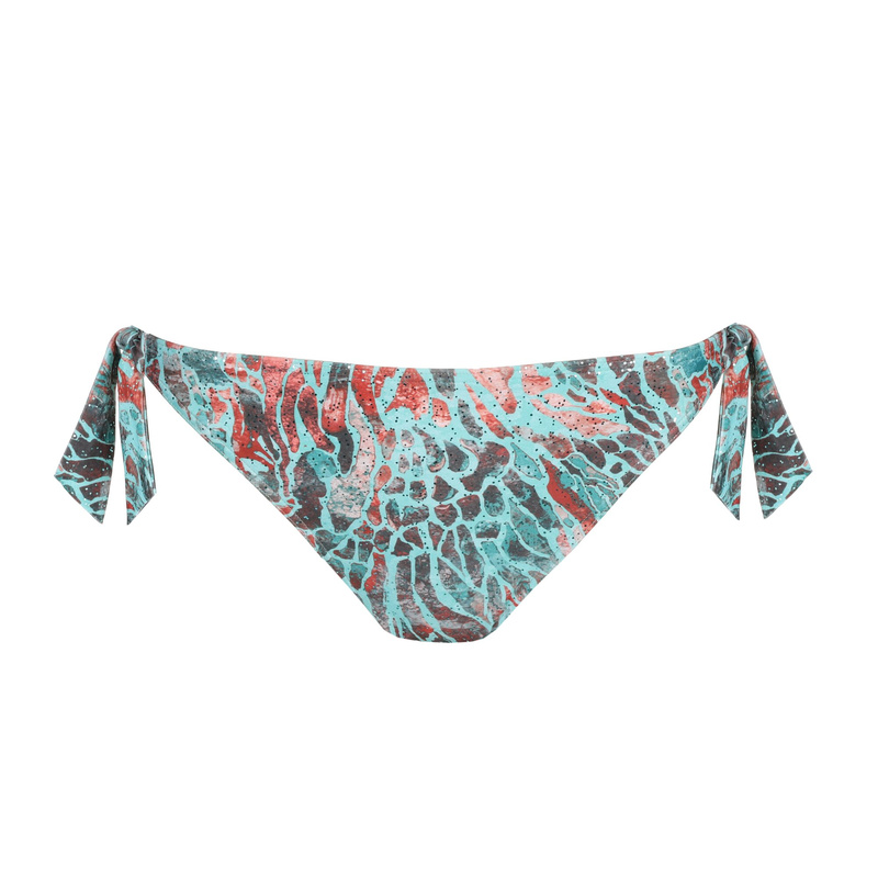 Bikini Heupslip Met Koordjes in het Turquoise seas