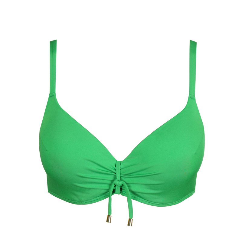 Voorgevormde Plunge Bikinitop en Exotic green